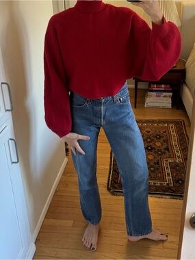Zara red turtleneck Sweater